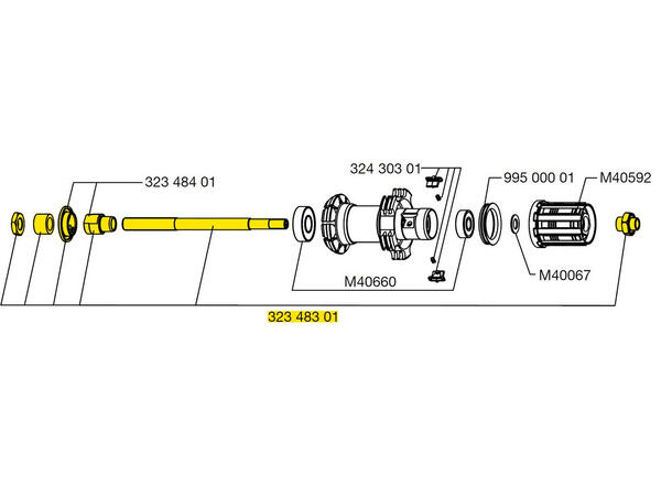 REAR AXLE QRM MTB UB L32348300